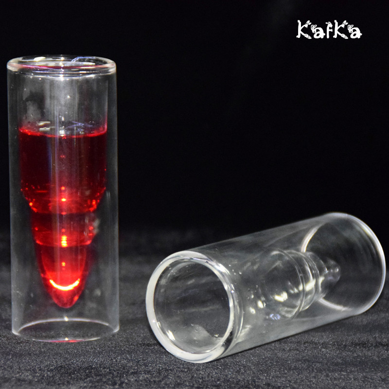 2PC Bullet Cup Double glass missile beer mug