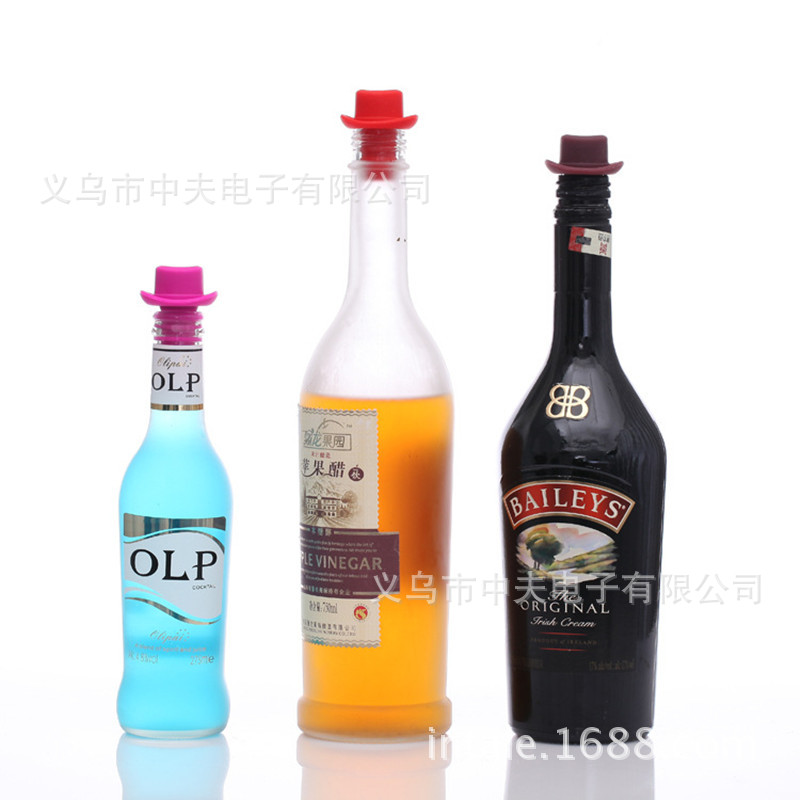 Top hat bottle stopper Silicone bottle stopper wine bottle stopper