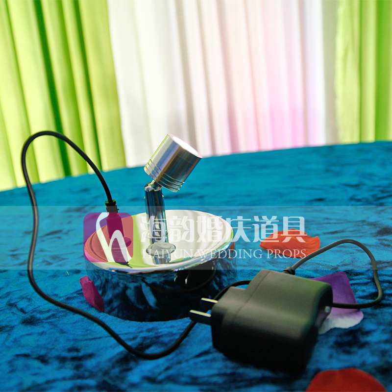 Wedding venue supplies, wedding supplies, stage lighting, LED rechargeable stainless steel small spotlights Application Scenario
