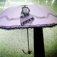 蕾丝边防风伞淑女风太阳伞防紫外线遮阳伞