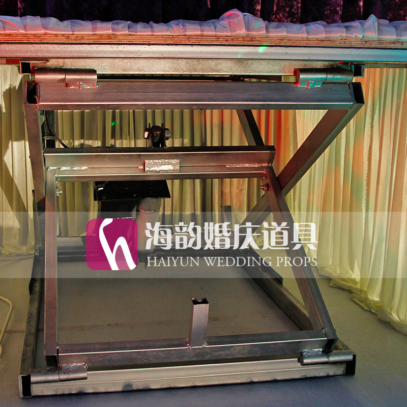 Haiyun wedding props, wedding party decoration supplies, metal electric adjustable stage and T-stage Application Scenario