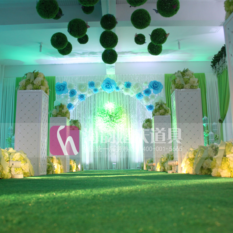 Wedding venue supplies, stage wedding props, outdoor carpets, park turf, turf carpets details Picture