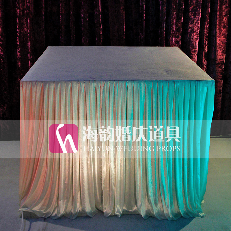 Haiyun wedding props, wedding party decoration supplies, metal electric adjustable stage and T-stage details Picture