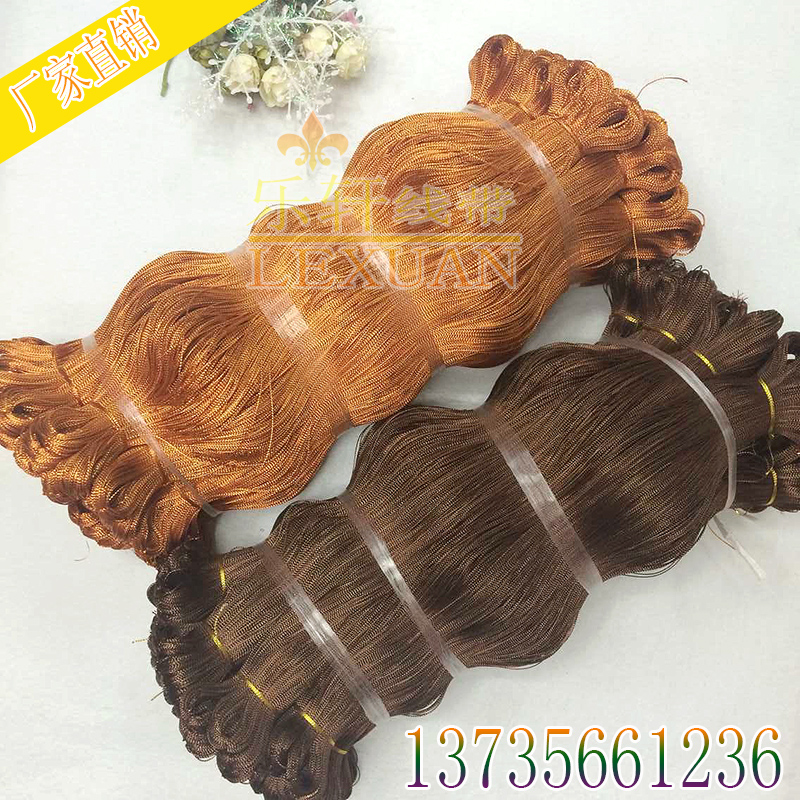 吊牌线圆8股空心彩色1MM金银线圣诞礼品包装金线民族服饰金丝线