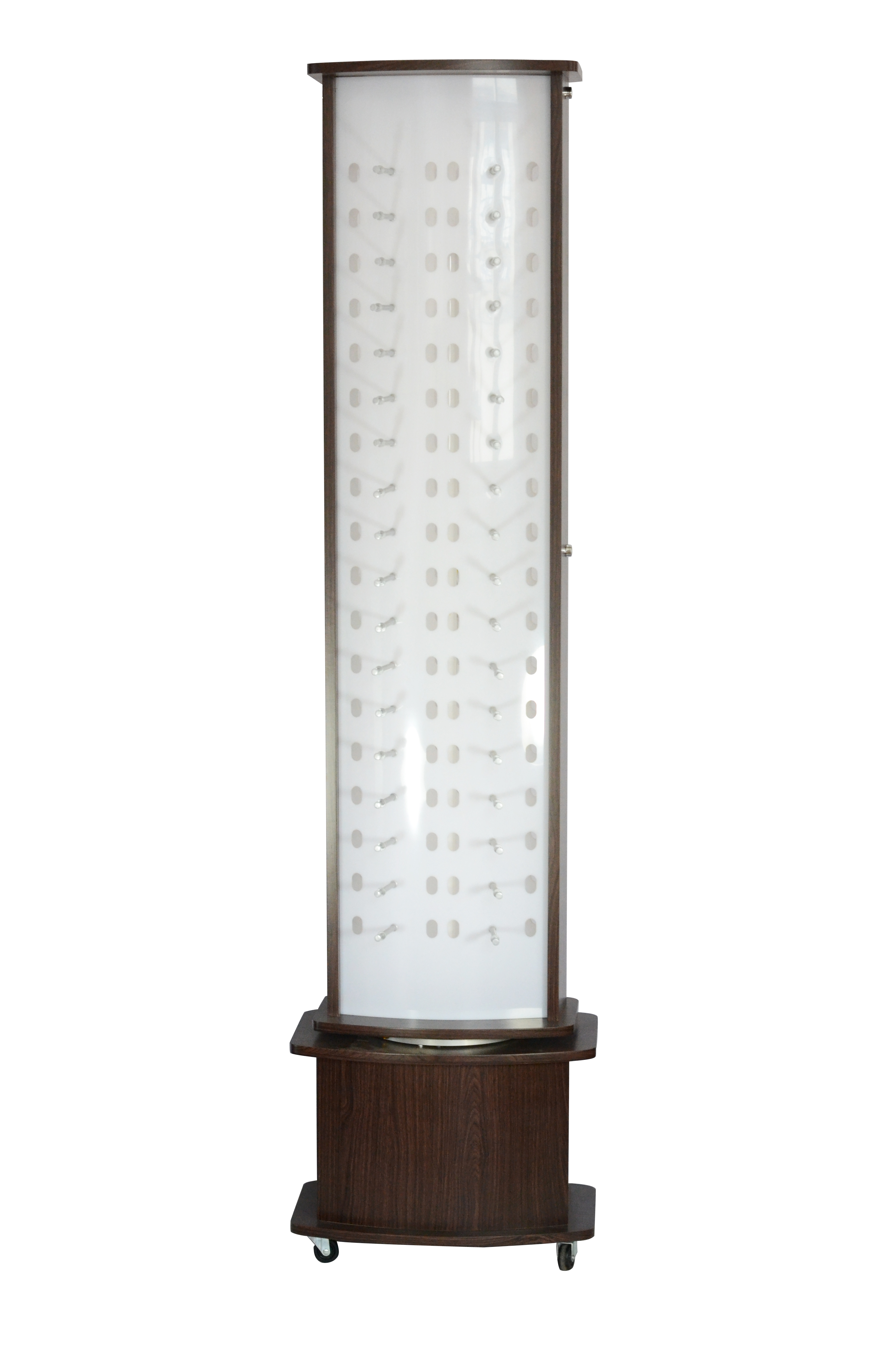 A3034 Rotating floor type 72 glasses display stand with light and base thumbnail