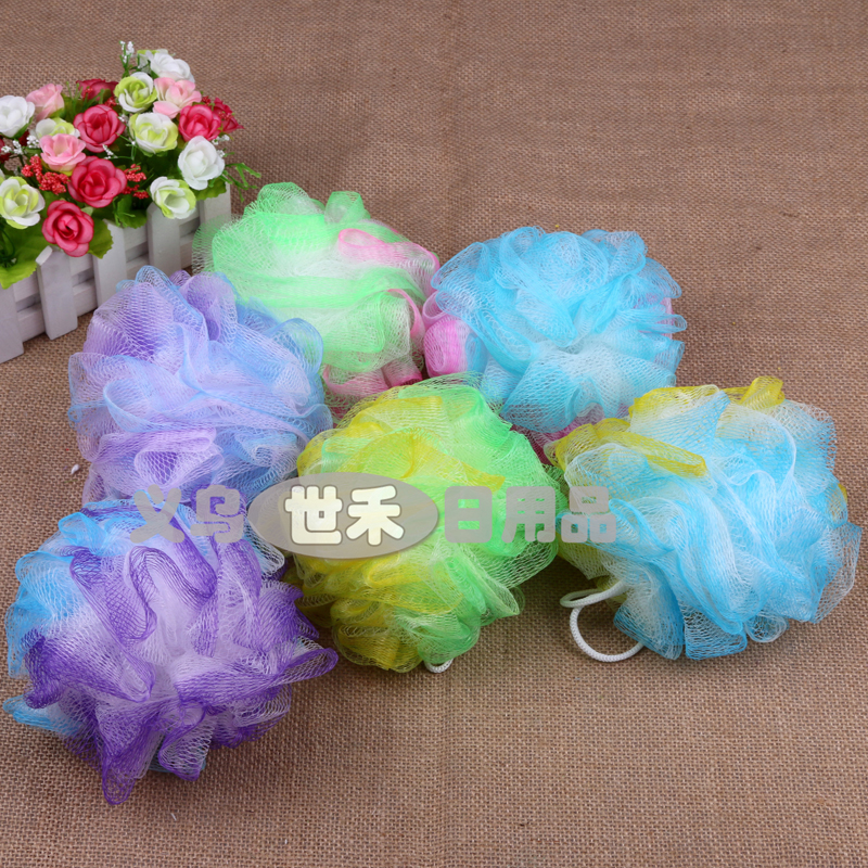 三色大浴花 浴球 沐浴花 搓澡花 洗浴用品