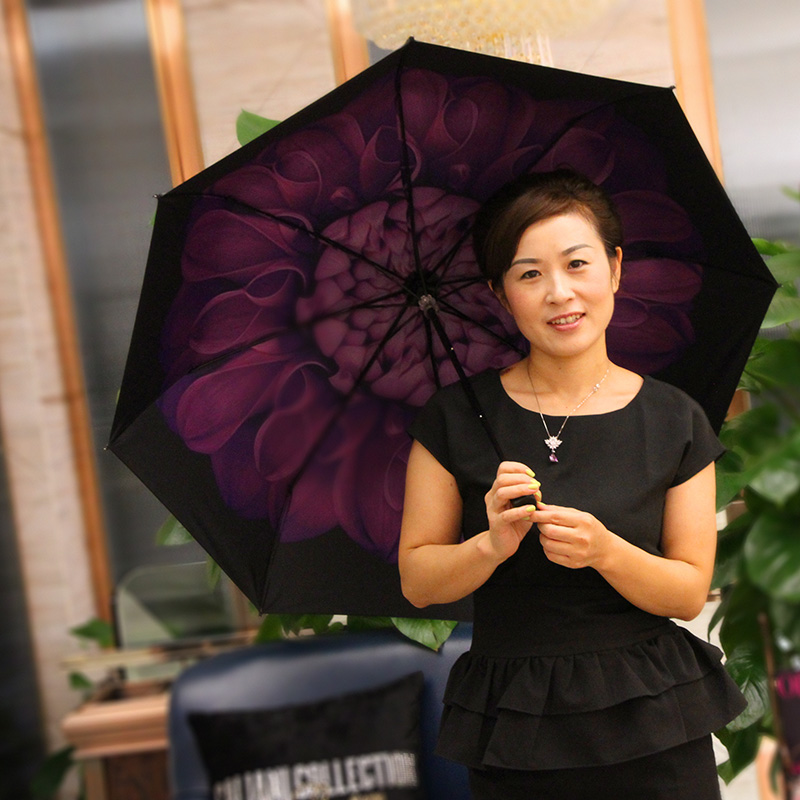 2015款小黑伞超强防晒双层黑胶雨芭蕾