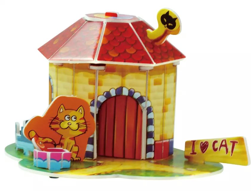 狗屋 3D立体拼图 DIY拼图 两片装 进红纸品产品图