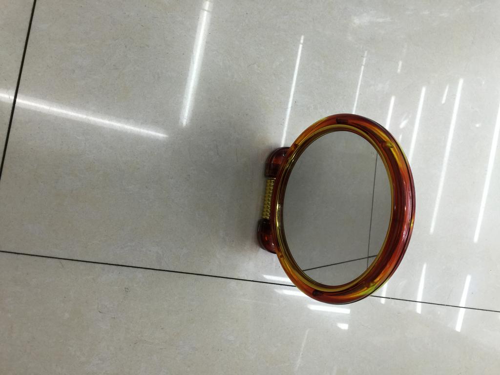 手柄化妆镜 简约镜子双面带放大功能梳妆镜 随身便携美容镜产品图