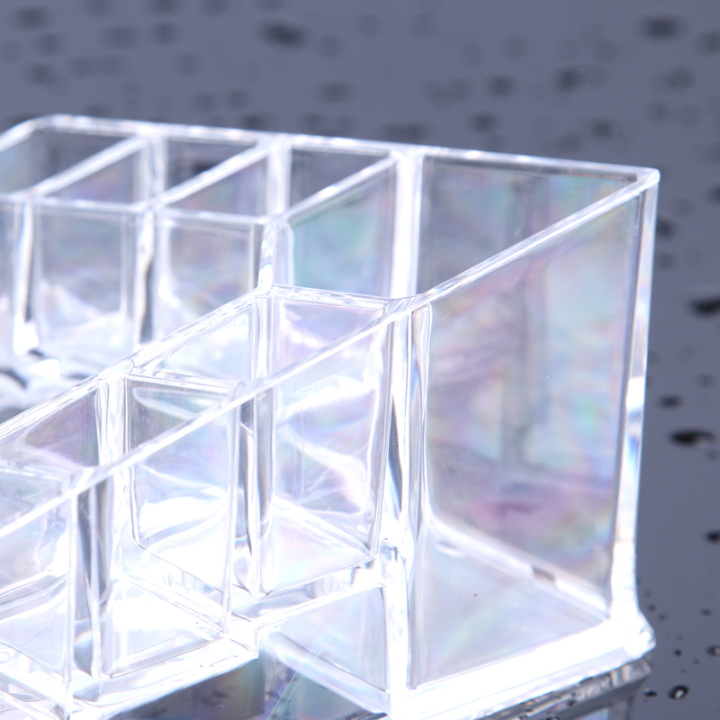Acrylic cosmetic grid storage box, cosmetic box, lipstick stand, transparent box 8820 details Picture