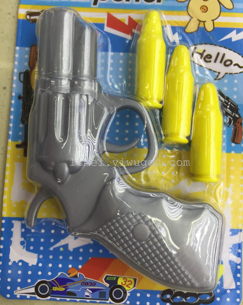 Hot-selling card-holding pistol pencil sharpeners, practical single-hole pencil sharpeners with rubber tips, wholesale details Picture