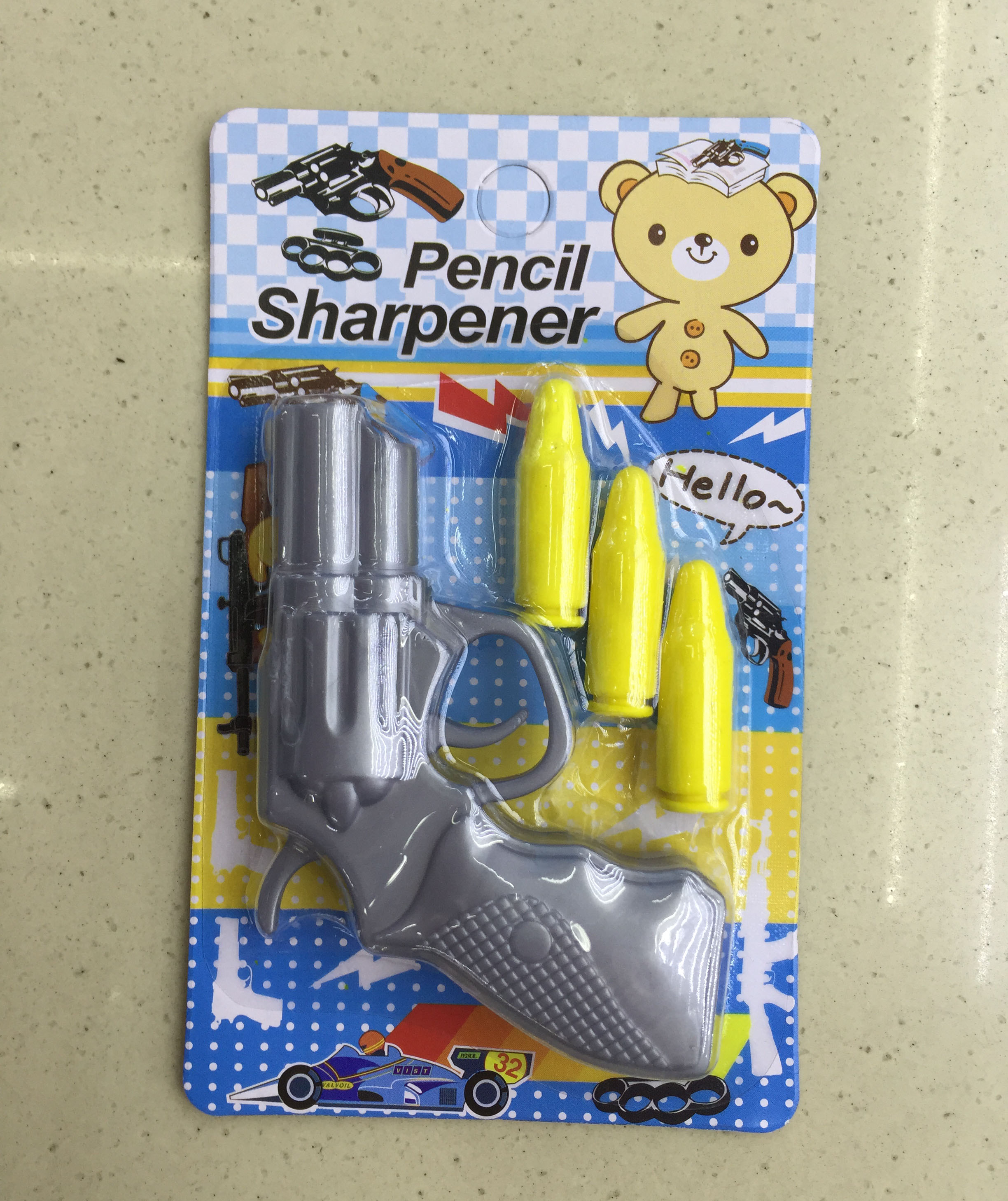 Hot selling pencil sharpener with rubber head practical single-hole pencil sharpener wholesale thumbnail
