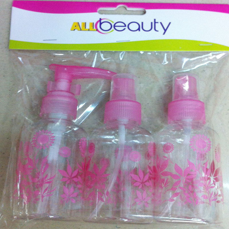 Three piece travel package bottle pressure bottle spray bottle thumbnail