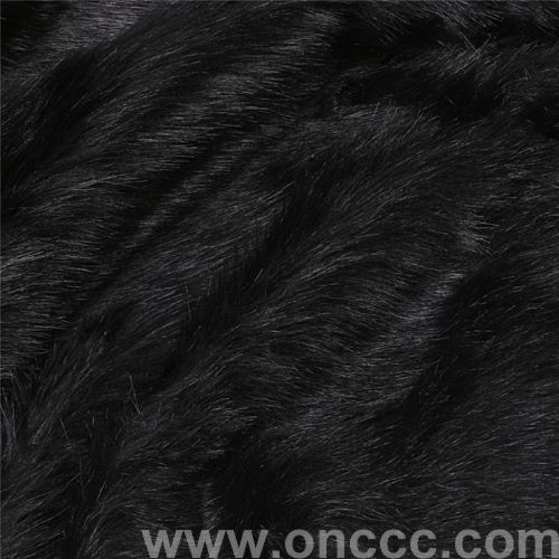 High-end black silk mink fabric