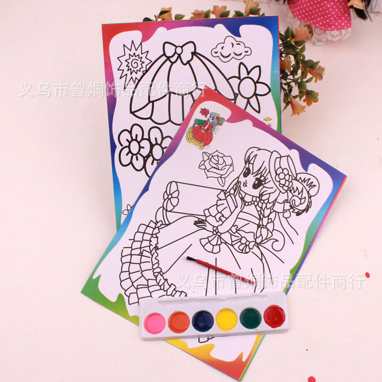 6 color watercolor children gouache wholesale children DIY watercolor one yuan street wholesale thumbnail