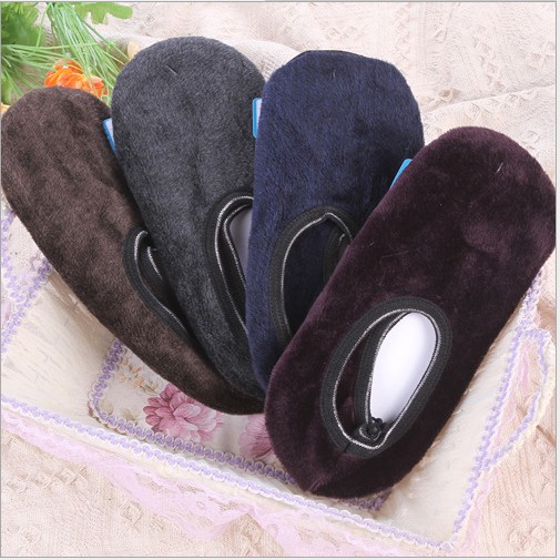 男士加大码加绒地板袜成人防滑加厚袜套船袜点胶袜产品图