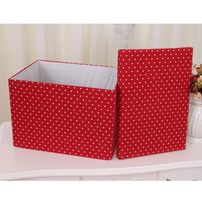 Large Polka Dot Linen Storage Box Storage Box Organizing Box Storage Box Storage Box Utility Box Specification drawing