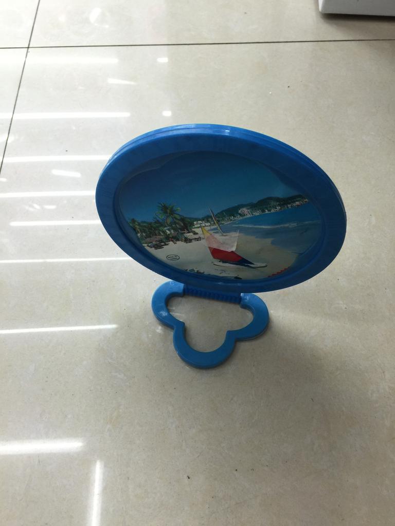 大号台镜 化妆镜 台式镜子塑料圆形化妆镜 可立可挂产品图