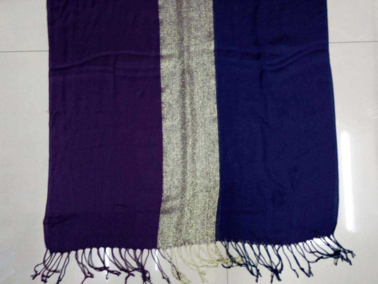 Blue And Silver Phase Interval Fashion Rayon Scarf