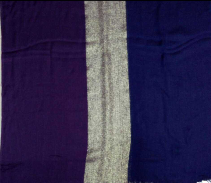 Blue and Silver Phase Interval Rayon Scarf Draped Style