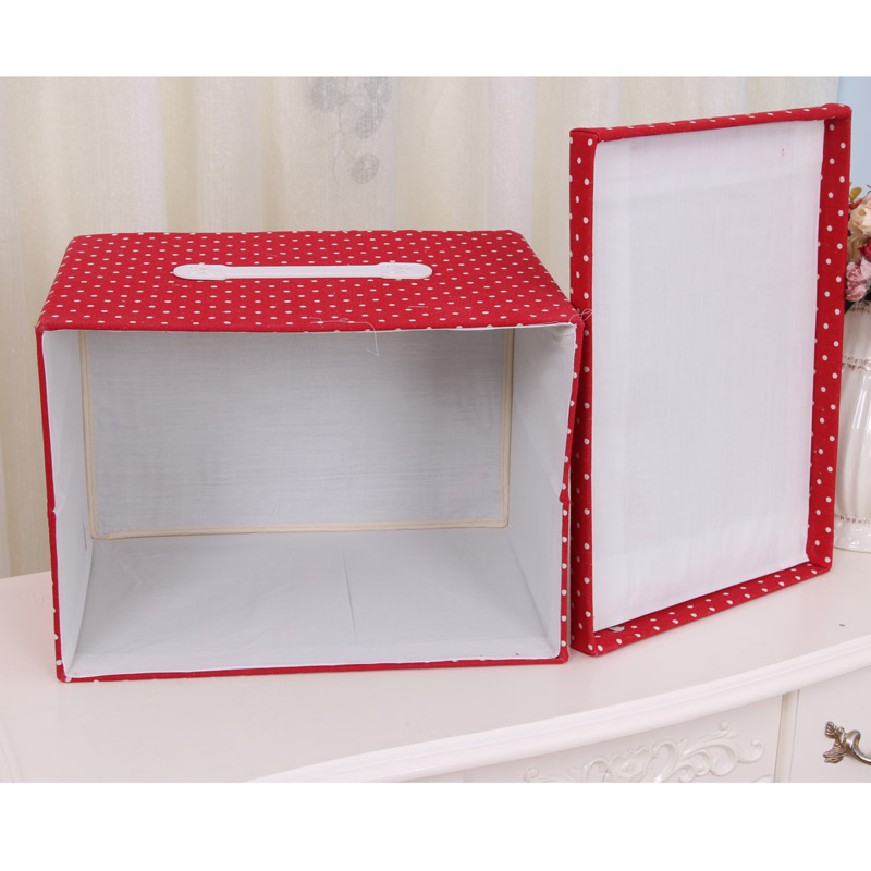 Large Polka Dot Linen Storage Box Storage Box Organizing Box Storage Box Storage Box Utility Box Application Scenario
