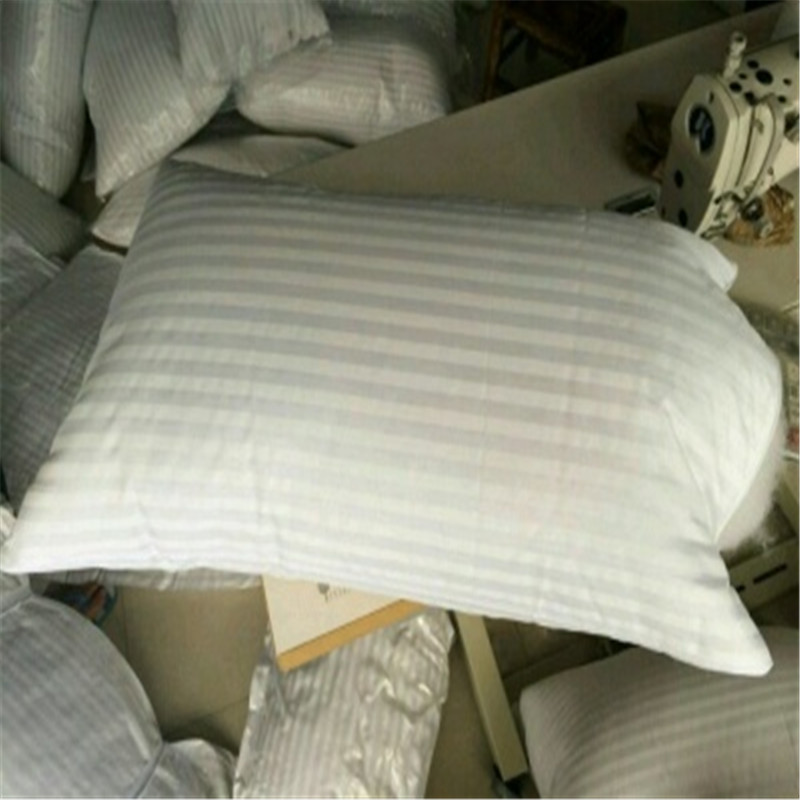 白色缎条纹拉链枕芯pp棉 布料尺寸图