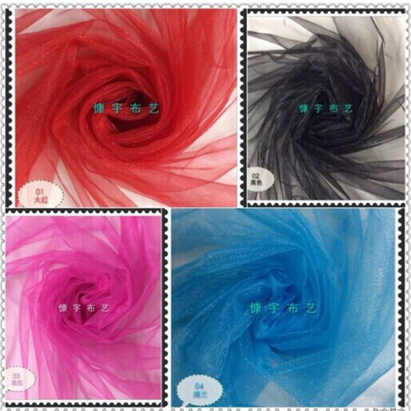 Glittering plain fabric princess dress net gauze stage costume fabric