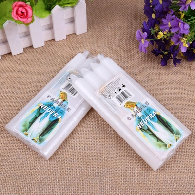 Full Paraffin Pole Wax Candle White Candle Lighting Candle Smokeless 4Pc 3455262