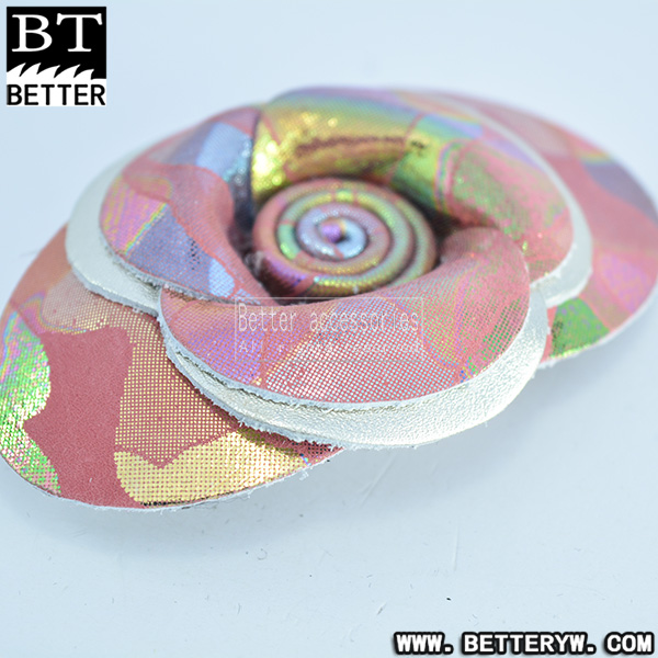 新款秋冬季单鞋布花 串珠钉珠鞋花 蝴蝶结 0718-82产品图