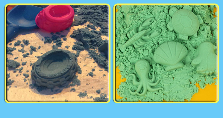 1000G Space Floating Moon Colorful Sandband Castle Mold Children's Educational Toy