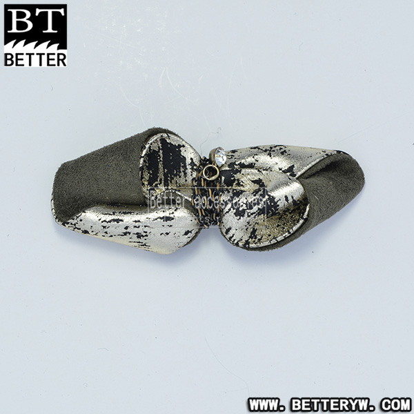 新款秋冬季单鞋布花 串珠钉珠鞋花 蝴蝶结 0718-81