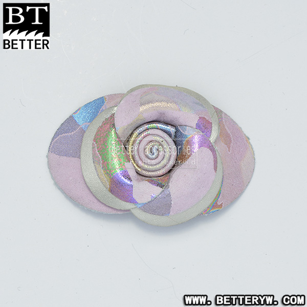 新款秋冬季单鞋布花 串珠钉珠鞋花 蝴蝶结 0718-82