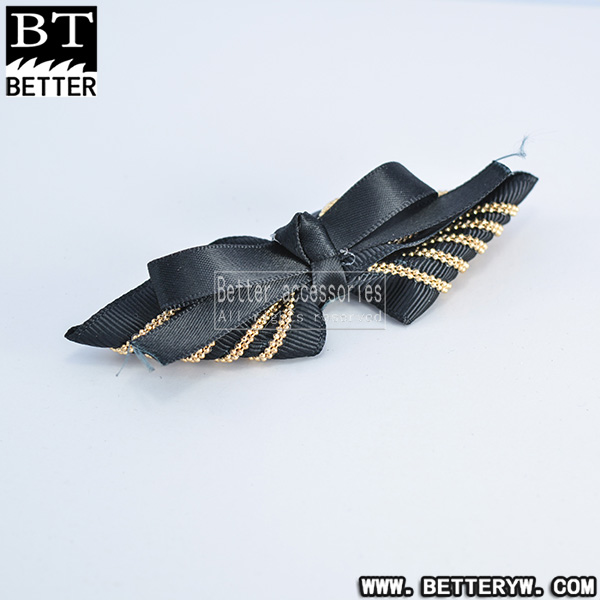 新款秋冬季单鞋布花 串珠钉珠鞋花 蝴蝶结 0718-80细节图