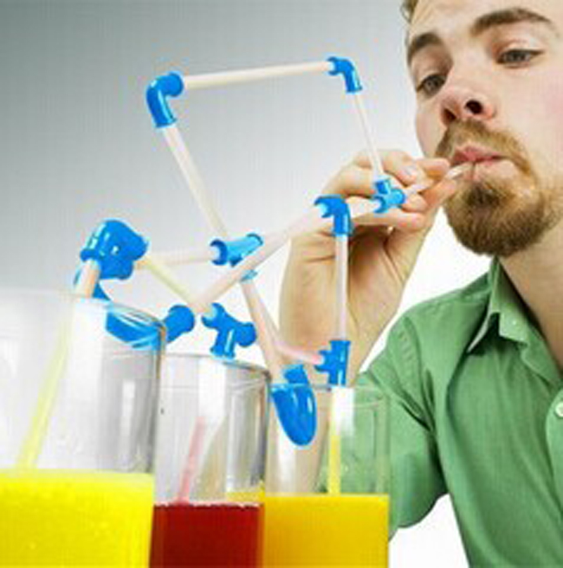 Creative DIY straw crazy combination straw