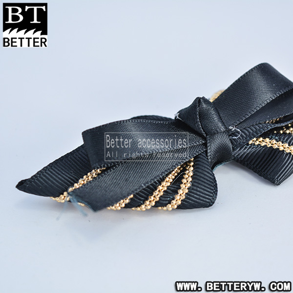 新款秋冬季单鞋布花 串珠钉珠鞋花 蝴蝶结 0718-80产品图