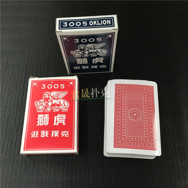 厂家直销 扑克牌 3005狮虎扑克 纸牌扑克 外贸扑克批发