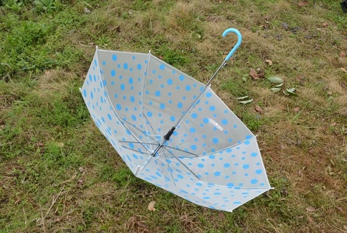 磨砂圆点雨伞 太阳伞创意遮阳雨伞 日韩伞 可爱伞细节图