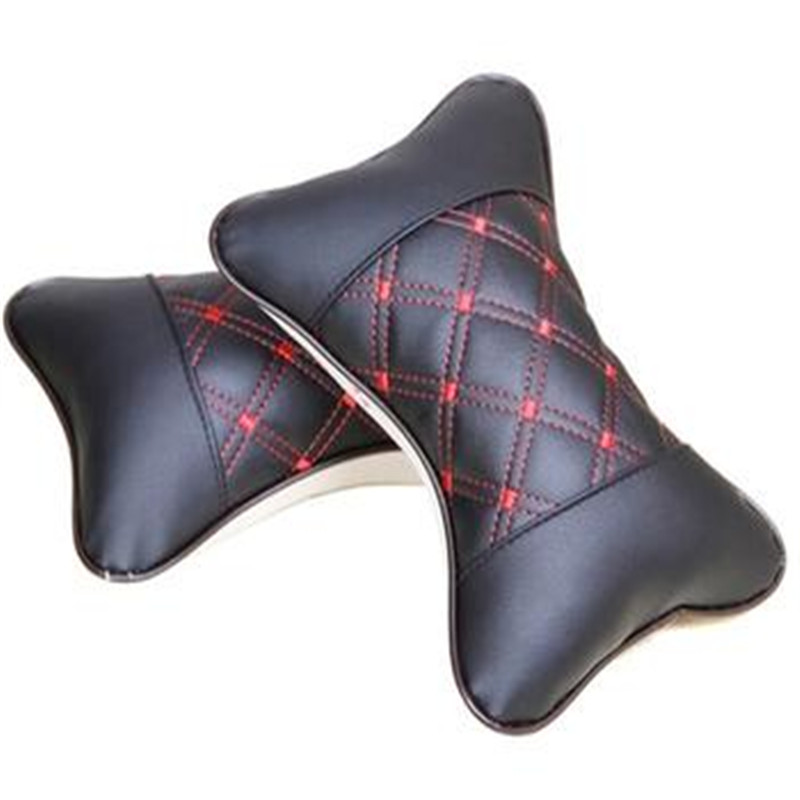 Car neck protection headrest, faux leather neck pillow, automotive products Specification image