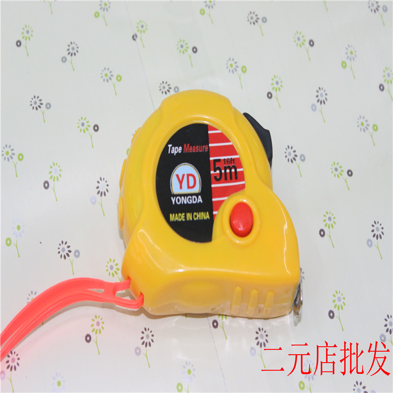 5米卷尺钢卷尺文公尺加厚不锈钢米尺测量工具2元小商品批发