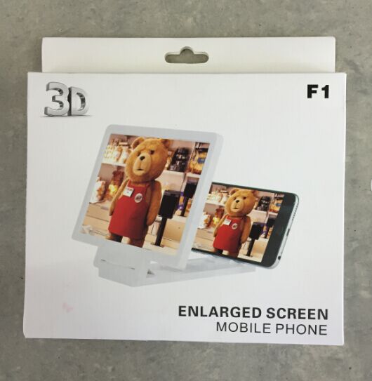 3D mobile phone amplifier, folding phone stand, FI magnifying glass