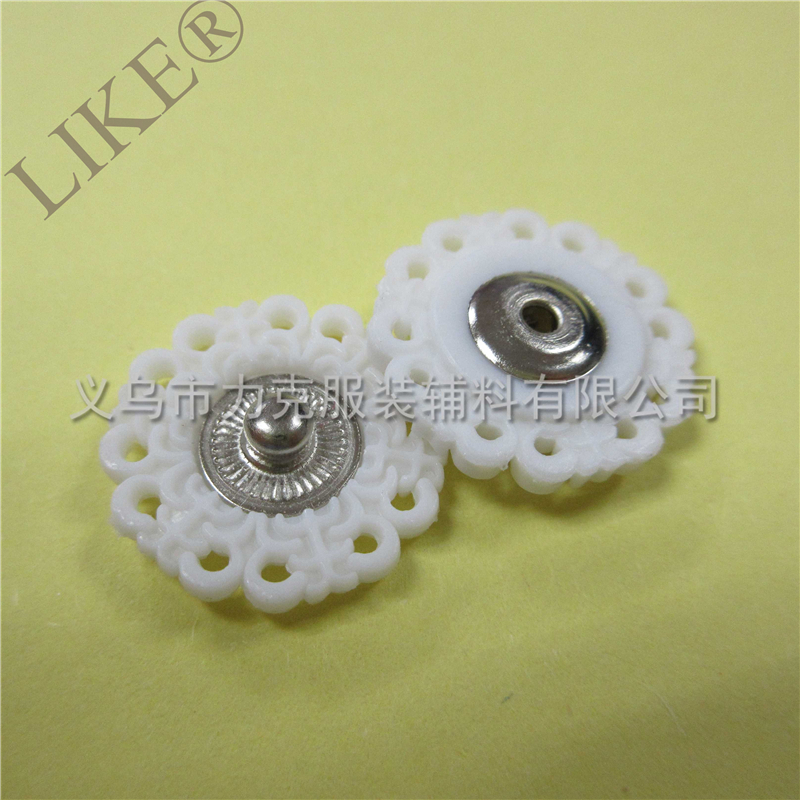 塑料按扣 尼龙树脂子母扣 双拼手缝啪钮产品图