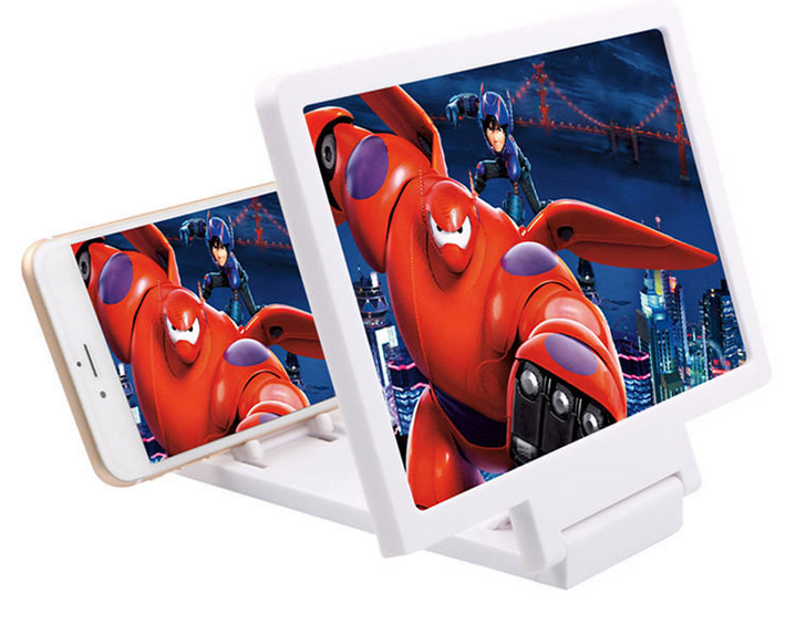 3D mobile phone amplifier, folding phone stand, FI magnifying glass Specification image