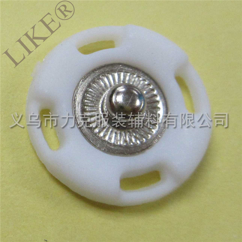 塑料按扣 尼龙树脂子母扣 双拼手缝啪钮细节图