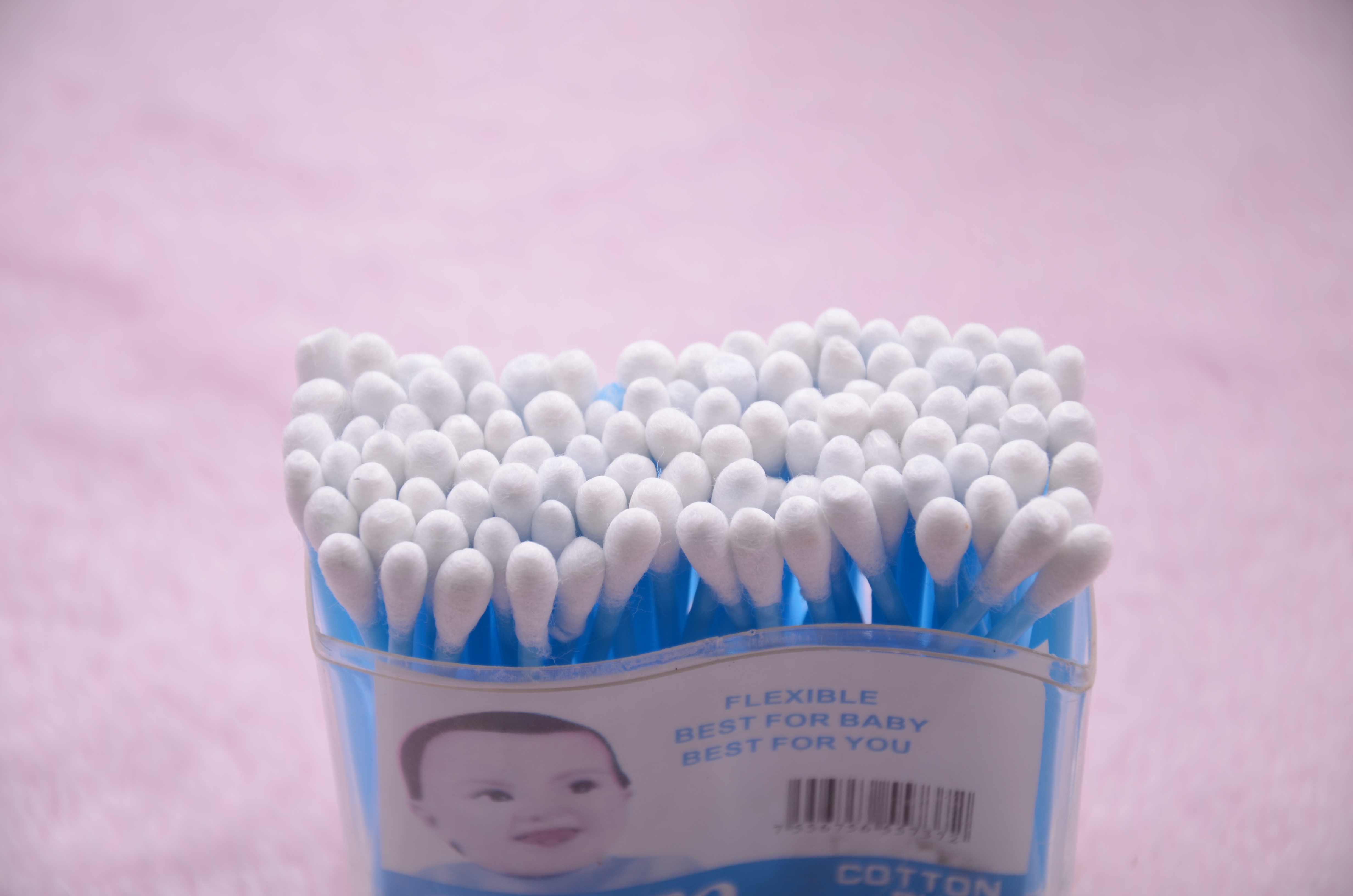 S型棉签 彩色塑料管 棉棒 棉签盒装一次性化妆棉签产品图