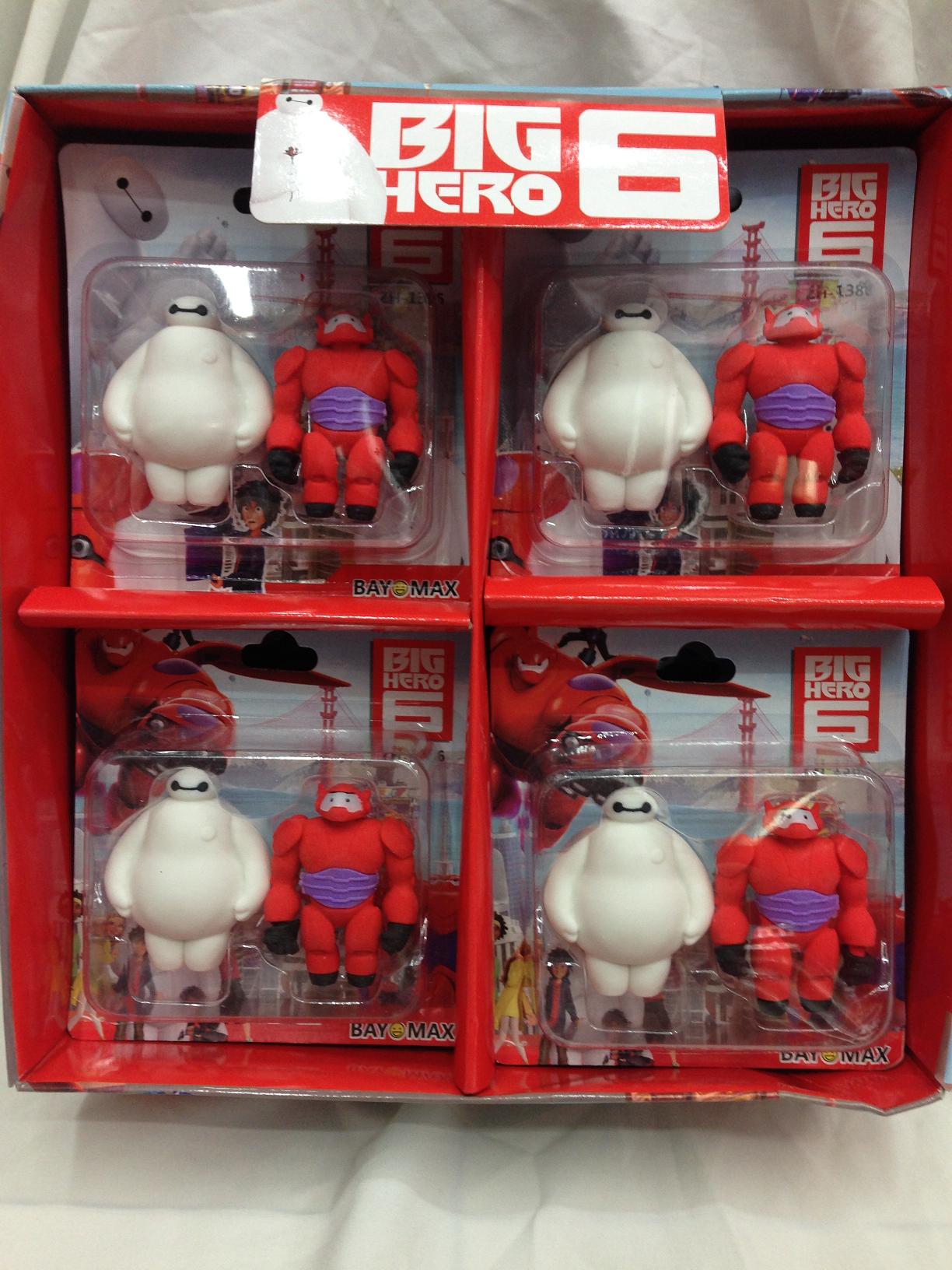大白超能陆战队英雄big hero 吸卡立体玩具橡皮擦 批零