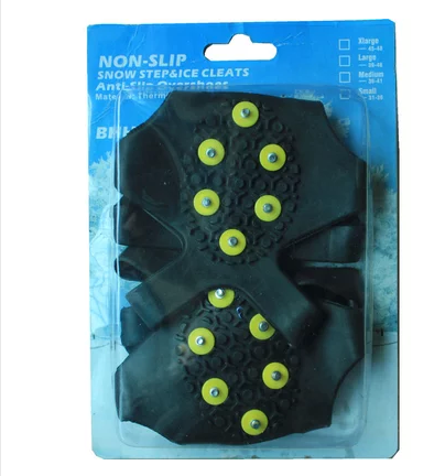 雪地结冰地面防滑鞋套 10齿冰爪 户外运动 救援 海钓必备