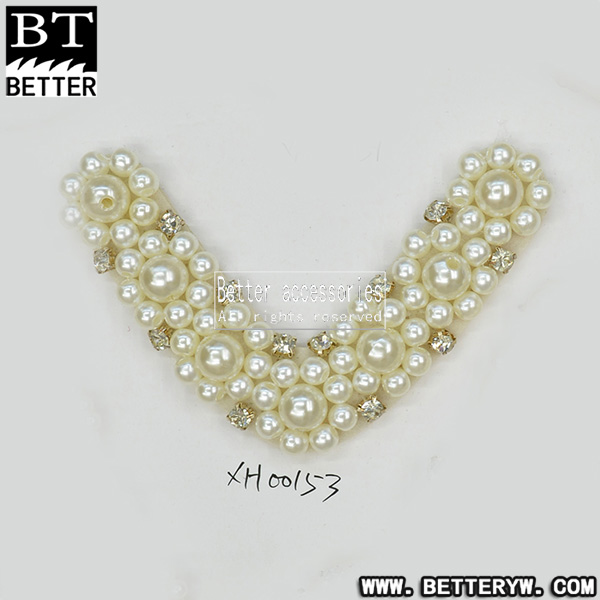 新款拖鞋鞋花凉鞋布花串珠鞋花蝴蝶结xh00150产品图