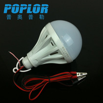 LED low pressure bulb 12W plastic bulb with wire clamp night market light can be dimmed 12-80V