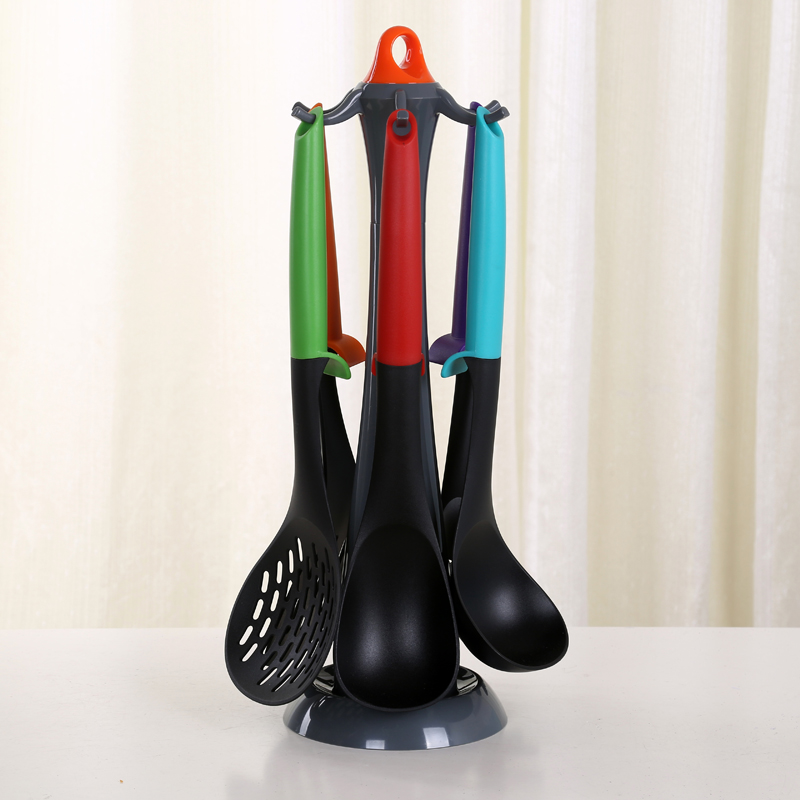 Nylon 7-piece cookware spatula soup spoon slotted stir-fry spatula NX710-AE full figure