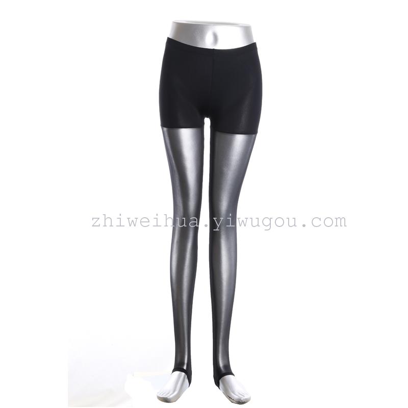 New nylon mesh pantyhose nine minutes trousers black flesh color belly lift buttock thumbnail
